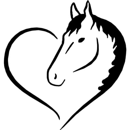 S51348 Various Sizes/Colors Car Stickers Vinyl Decal Love Horse Motorcycle Decorative Accessories