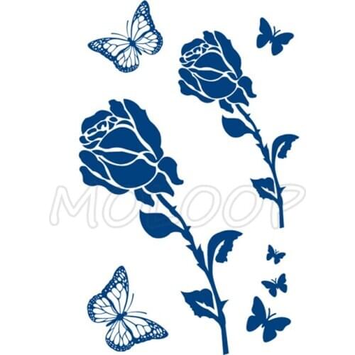Juice Tattoo Sticker Butterfly Rose Flower Waterproof Temporary Makeup Fake Tatoo Art for Women Men Lasting To 5 -15 Days