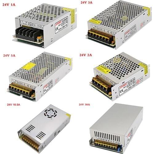 LED Strip Switch power supply lighting Transformers AC 110 220v to DC24V 1A 1.5A 2A 2.5A 3A 5A 6A 8.3A 10A 15A 16.5A 20A 25A 30A