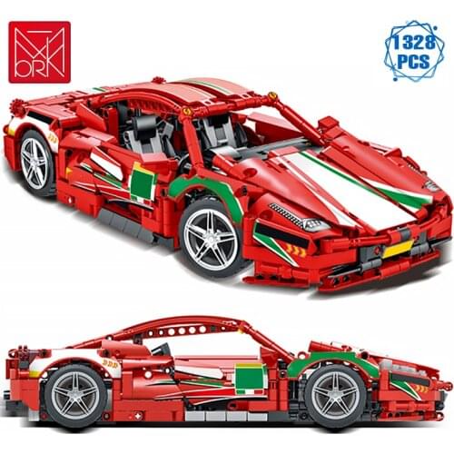 Technical Famous Racing Car Building Block Expert Sports Vehicle Kit Model Construction Toys Bricks Gifts for Boys Friends