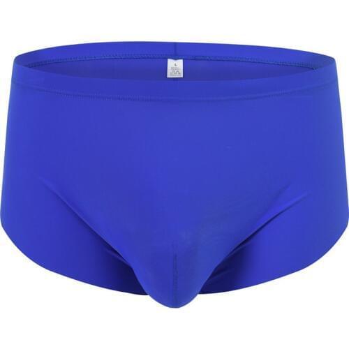 Sexy Men Underwear Boxer Shorts Ice Silk Panties Man Solid Mid-rise U Convex Pouch Underpants Cueca calzoncillo plus Size M-XXL