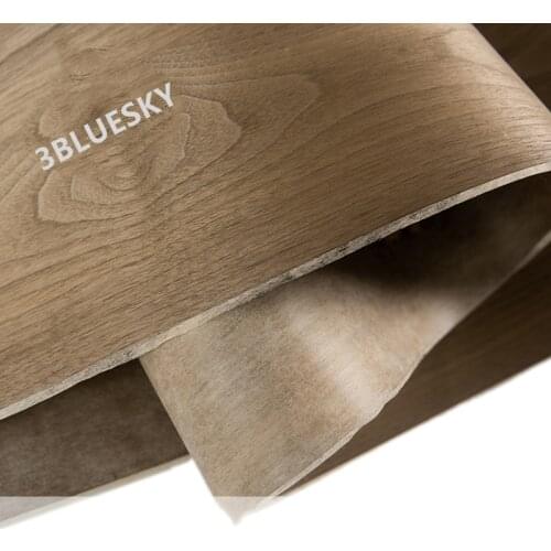 Reconstituted Natural Genuine Black Walnut Wood Veneer Slice 60x250cm 0.25mm Thick Backing Kraft Paper C/C