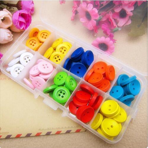 YJHSMY 10 Style 100pcs/Llot picture Print 2 Holes Wooden Buttons 15mm Sewing Scrapbooking Diy Crafts,HL5