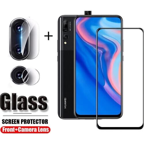 2in1 Camera Protector Glass For Huawei Y9 Prime 2019 Screen Protector Tempered Protective Glass on huawei y9 prime y9prime 2019