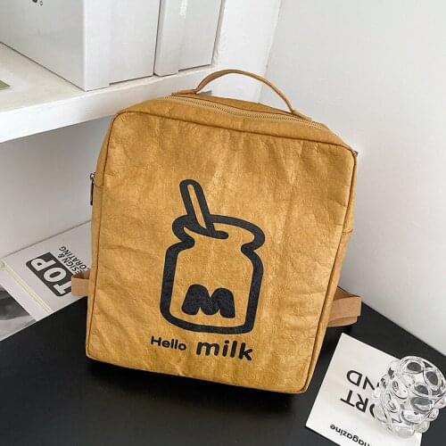 Letter Womens backpack soft leather girl school bag luxury brand travel backpack large capacity shoulder bag 2021 new brown