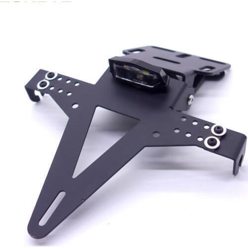 1 Set Universal Motorcycle Adjustable Angle Aluminum License Number Plate Frame Holder Bracket