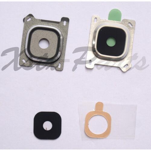 1PCS For Samsung Galaxy E5 E7 Back Rear Camera Glass Lens + Camera Protective Metal Lens Cover + Adhesive Sticker