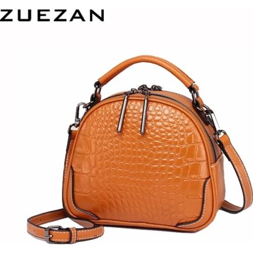 2 Zippers,Serpentine,Girl Shell Bag,100% Natural Cowhide,Women GENUINE LEATHER Shoulder bag,Fashion Female Crossbody bag T051