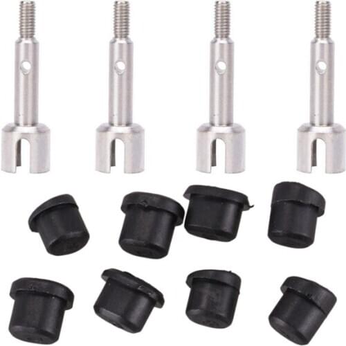 4Pcs Steel Rear Wheel Axle Replacement Accessories & 1 Set Front and Rear Swing Arm Shaft Kit 1/14 Plastic