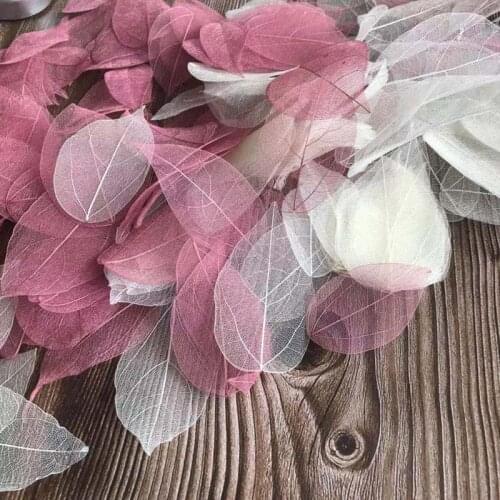 5~9CM*2~3.5CM,95PCS High Quality Real Dried Natural Vajra Leaf Vein,Pressed Dry Flowers Skeleton Leaves,DIY Wedding Decoration