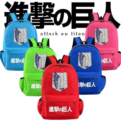 Attack On Titan Backpacks For Men Anime School Bag For Teenagers Canvas Laptop Back Pack Rucksack Attack Of The Titans Backpack