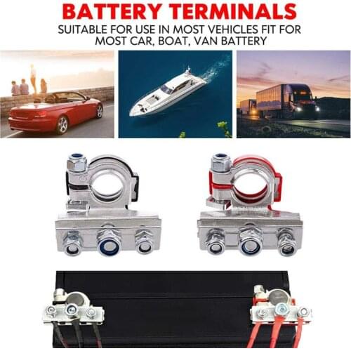 Car Accessories 1Pair Automotive Car Top Post Battery Terminals Wire Cable Clamp Terminal Connectors Car Battery Accessories