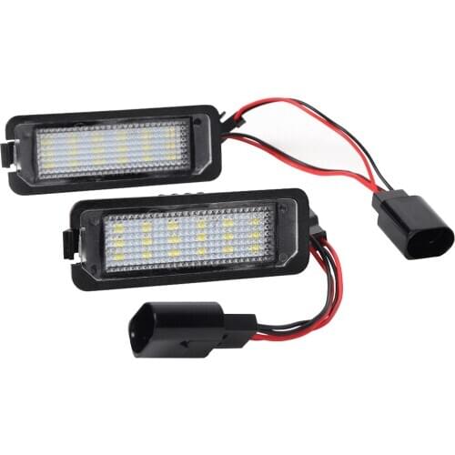 Car LED Number License Plate Light Lamp For VW Golf 4 5 6 Lupo Passat Beetle Polo Phaeton Scirocco Skoda Superb SEAT Altea Leon