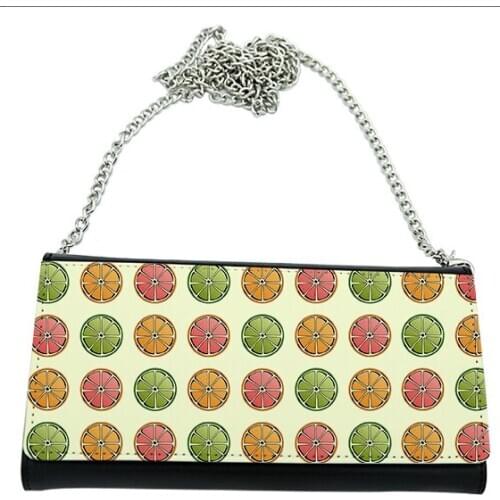 Free shipping 5pcs/lot Blank Sublimation Leather Wallet Purse with Iron Chain for Hot transfer Printing Blank consumables DIY