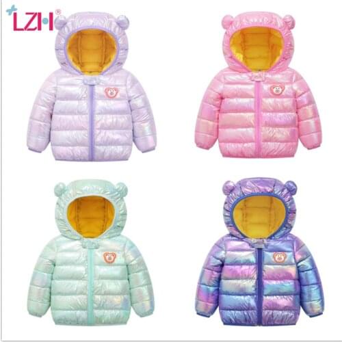 LZH 2021 Childrens Winter Jacket For Boys 1-2-3-4-5 Years Toddler Kids Clothing Girls Long Sleeve Costume Down Jacket For Girls