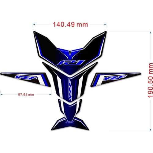 For YAMAHA YZF R1 YZF-R1 TankPad Stickers Decal Tank Pad Protector Motorcycle Protection Emblem 2015 2016 2017 2018 2019 2020