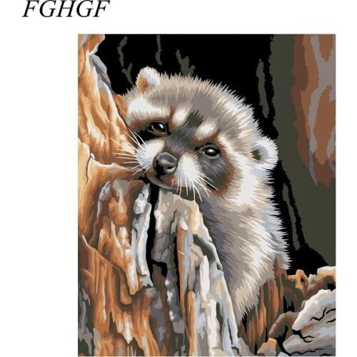 FGHGF Frameless Pictures DIY Painting By Numbers Wall Art Acrylic Oil Canvas Paintings Home Decor For Living Room