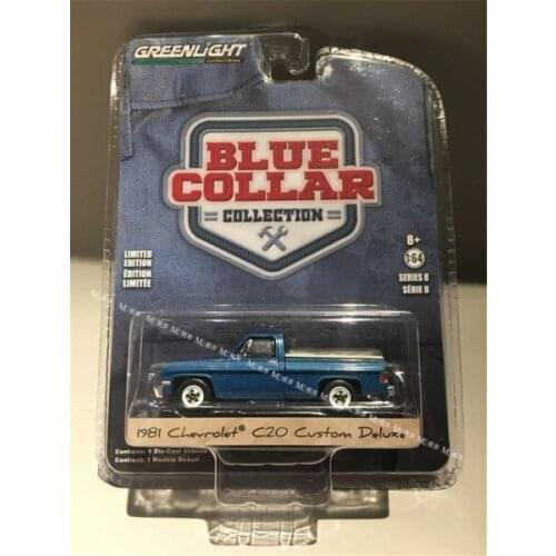 GREENLIGHT 1:64 1981 CHEVROLET C20 CUSTOM DELUXE Alloy model Vintage car Metal toys for childen kids diecast gift