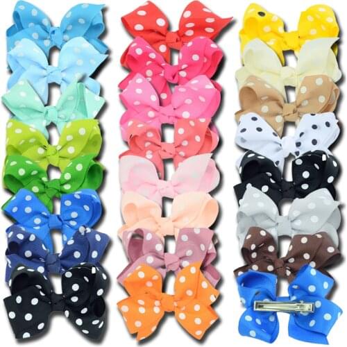 Sets Hot Sell Printed Colorful Bow Hair Accessories Pots Bow Knot Boutique Hair Clips For Kids Girls Fashion Head Wear Hair Bows