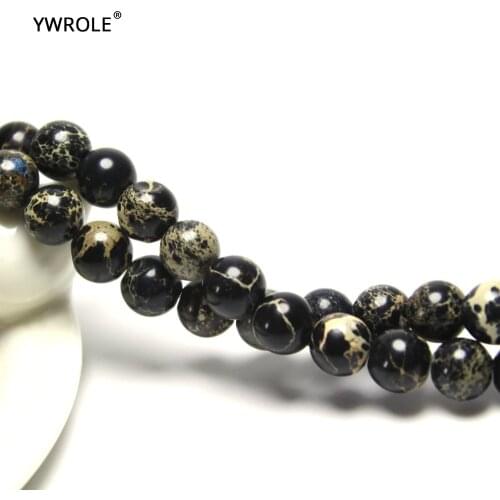 Strand 15'' Natural Stone Beads Black Emperor Turquoises For Jewelry Making For Beadwork Diy Necklace Bracelet 4/6/8/10mm