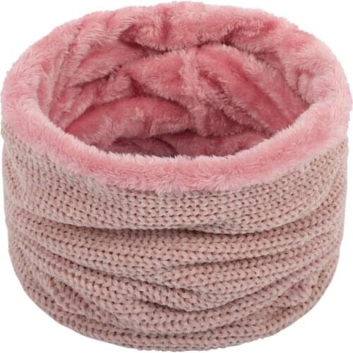 New Autumn Winter Children Warm Scarf For Women Men Knitted Solid Color Plush Neck Collar Scarf Boys Girls Knitted Thick Scarves