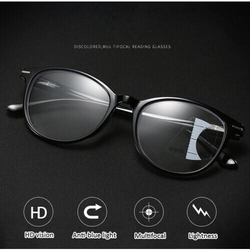 Seemfly Progressive Multifocal Reading Glasses Smart Zoom Eyewear Far Near Presbyopic Hyperopia Eyeglasses +1.0 To +3.5 Unisex