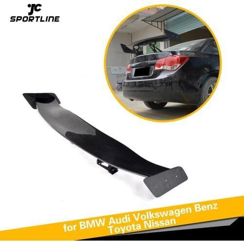 For Audi A3 A4 A5 A6 A7 VW Car Styling Rear Trunk Lip Boot Lip Wing Spoiler Coupe Sedan Universal Spoiler Carbon Fiber