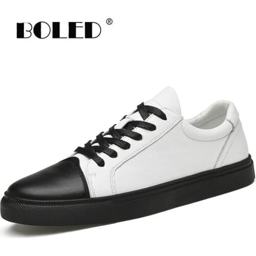 Genuine Leather Shoes Men Quality Anti-Skid Casual Shoes Flats Lace Up Outdoor Rubber Sole Walking Shoes Men Zapatos Hombre