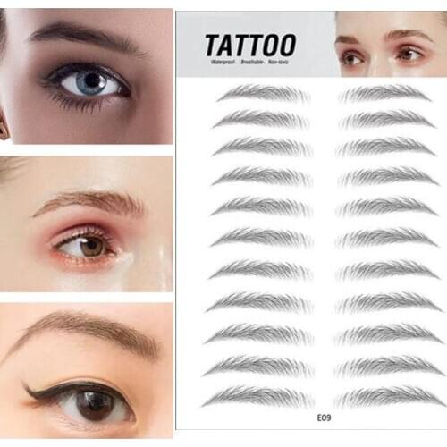 Magic 4D Hair-like Eyebrow Tattoo Sticker False Eyebrow 7 Day Natural Lasting Super Waterproof Makeup Eye Brow Stickers Cosmetic