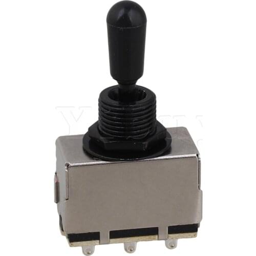 Yibuy Black Tip Enclosed 3 Way Toggle Switch Pickup Selector for Guitar