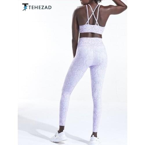 TEHEZAD Women Yoga Pant Sport Tights Plus Size Fitness Seamless Sportwear Butt Lift High Waist Push up Elastic Gym Leggings