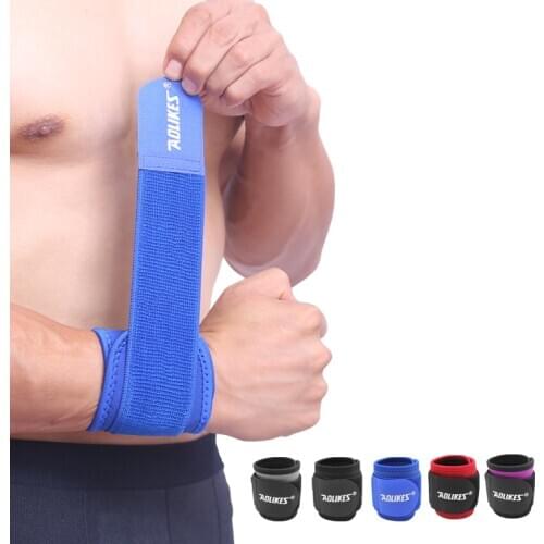 Aolikes Adjustable Sport Wristband Wrist Brace Wrap Bandage Support Band Gym Strap Safety sports wrist protector Hand Bands