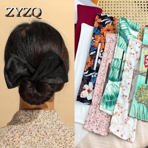 ZYZQ Korean Bow Floral Lazy Hair Curler Personality Magic Twist Clip Womens Hair Belt Fast Pan Head Hair Accessories