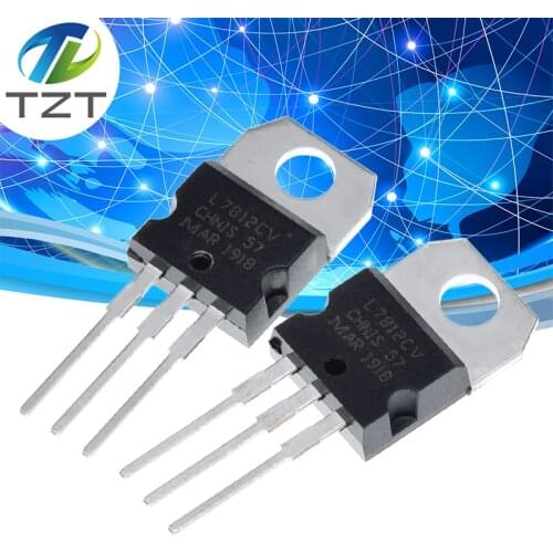 TZT 10pcs L7812CV L7812 KA7812 MC7812 Voltage Regulator 12V 1.5A TO-220 new original