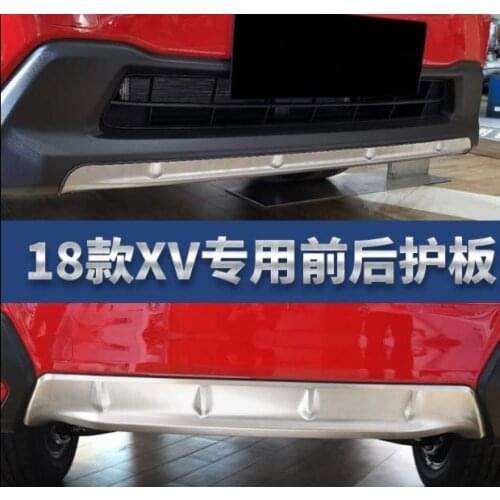 Stainless Steel Exterior Front & Rear skid Plate bumper board Cover 2pcs Fit For Subaru XV 2018 2019