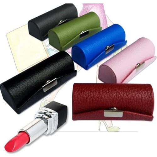 30pcs High End PU Leather Lipstick Cosmetic Box With Mirror Simple Makeup Organizer Portable Women Jewelry Bag ZA6093