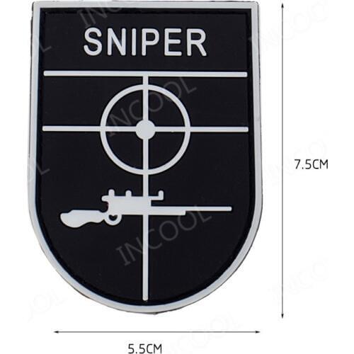3D PVC Sniper Scope Crosshair Military Patch Tactical Badges Combat Rubber Patches For Clothing Backpack