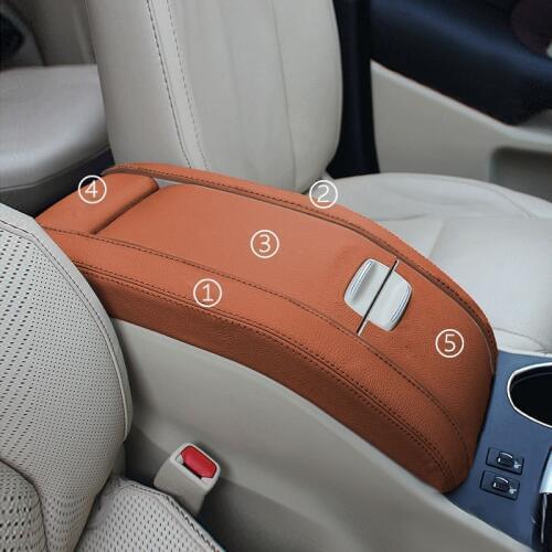5pcs Interior Car Center Armrest Box Pad Microfiber Leather Cover Trim For Toyota Highlander 2015 2016 2017 2018