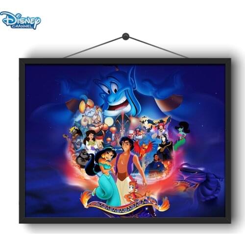 Disney 5D DIY Diamond Painting Frozen and Aladdin Full Circle Diamond Embroidery Exquisite Handmade Decoration Hanging Painting