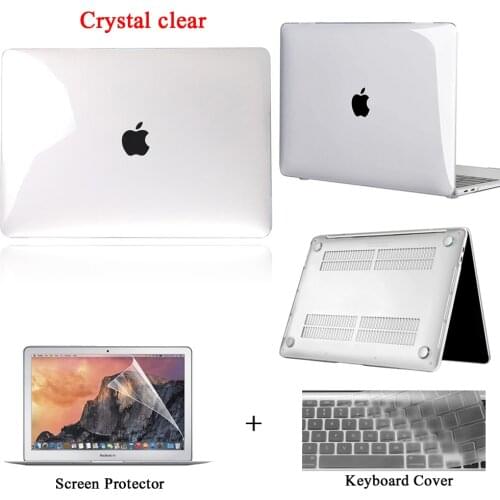 Laptop Case for Apple Macbook M1 Chip Air Pro Retina 11 12 13 15 16 Inch&Pro 13 A2338 Hard Shell+Screen Protector+Keyboard Cover