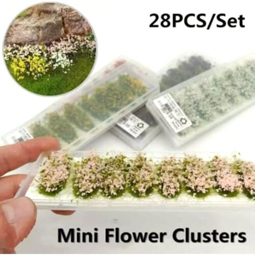 Flower Model Flower Cluster Toys Simulation Grass Wild Rose Train Flower For Sand Table Layout Making DIY Landscape New
