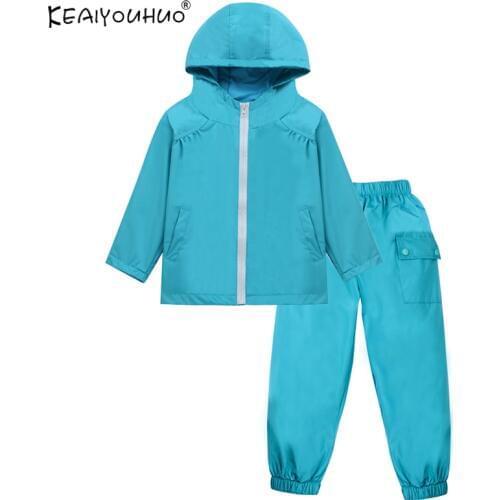 Children Boys Clothing Autumn Tracksuit For Girls Sets Raincoat Sport Suits Jackets+Pants 2 Pcs Kids Windbreaker Sets 2 4 5 6
