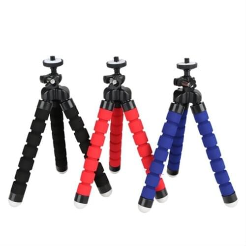 Mini Flexible Sponge Octopus Tripod for iPhone Samsung Xiaomi Huawei Mobile Phone Smartphone Tripod for Gopro 9 8 7 Camera