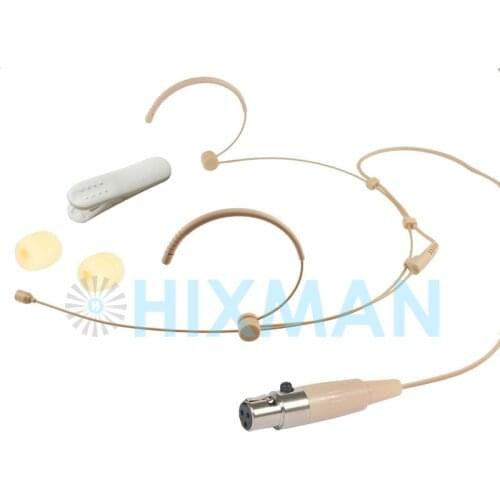 HIXMAN 4019-VP Omnidirectional Headset Headworn condenser Microphone For Vocopro BP1 GTD Audio Wireless Transmitter System TA3F