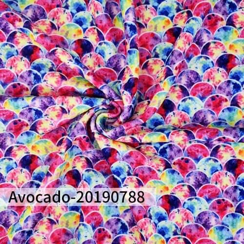 Huangtao Diy 50X150cm Printed Color Fish Ccale Character Pattern Fashion Liverpool Bullet Fabric No MOQ Polyester Fabric