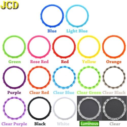 JCD 17Color 17~34PCS Plastic Thumbstick Accent Rings For Sony Playstation 5 PS5 Controller Replacement Parts