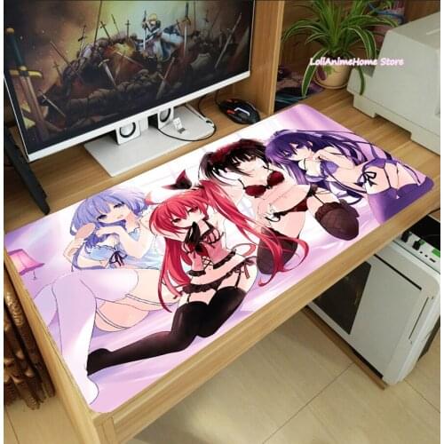 Anime Date A Live Kotori Itsuka Tokisaki Kurumi Otaku Mouse Pad Laptop Mice Mat Tabletop Keyboard Mat Anti-Slip Playmat Gift