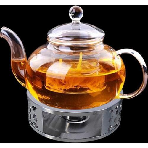 Stainless Steel Round Warmer Tea Holder Teapot Insulation Candle Warm Tea Heating Utensils Base Trivets Holder Home Teaware Tool