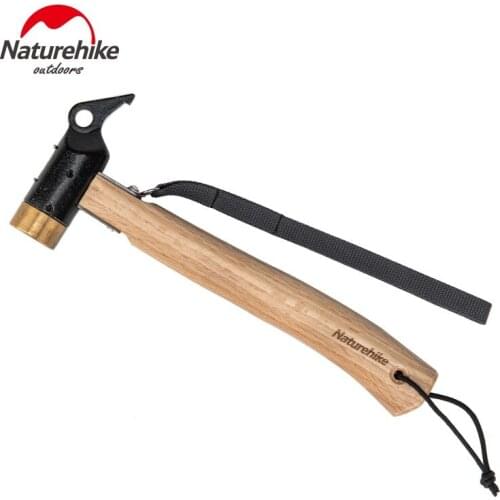 Naturehike Camping Copper Hammer Outdoor Camping Tent Lightweight Nail Hammer Nail Extractor Nail Hammer