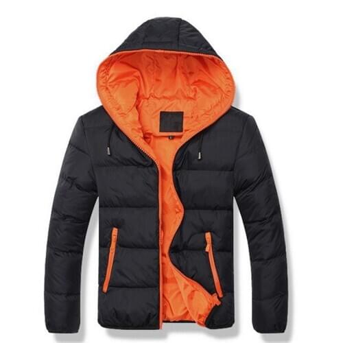 2019 New winter hot sale Mens Hooded cotton jacket Solid color Thick warm coat male slim zipper Large size outwear 5 colors 4XL